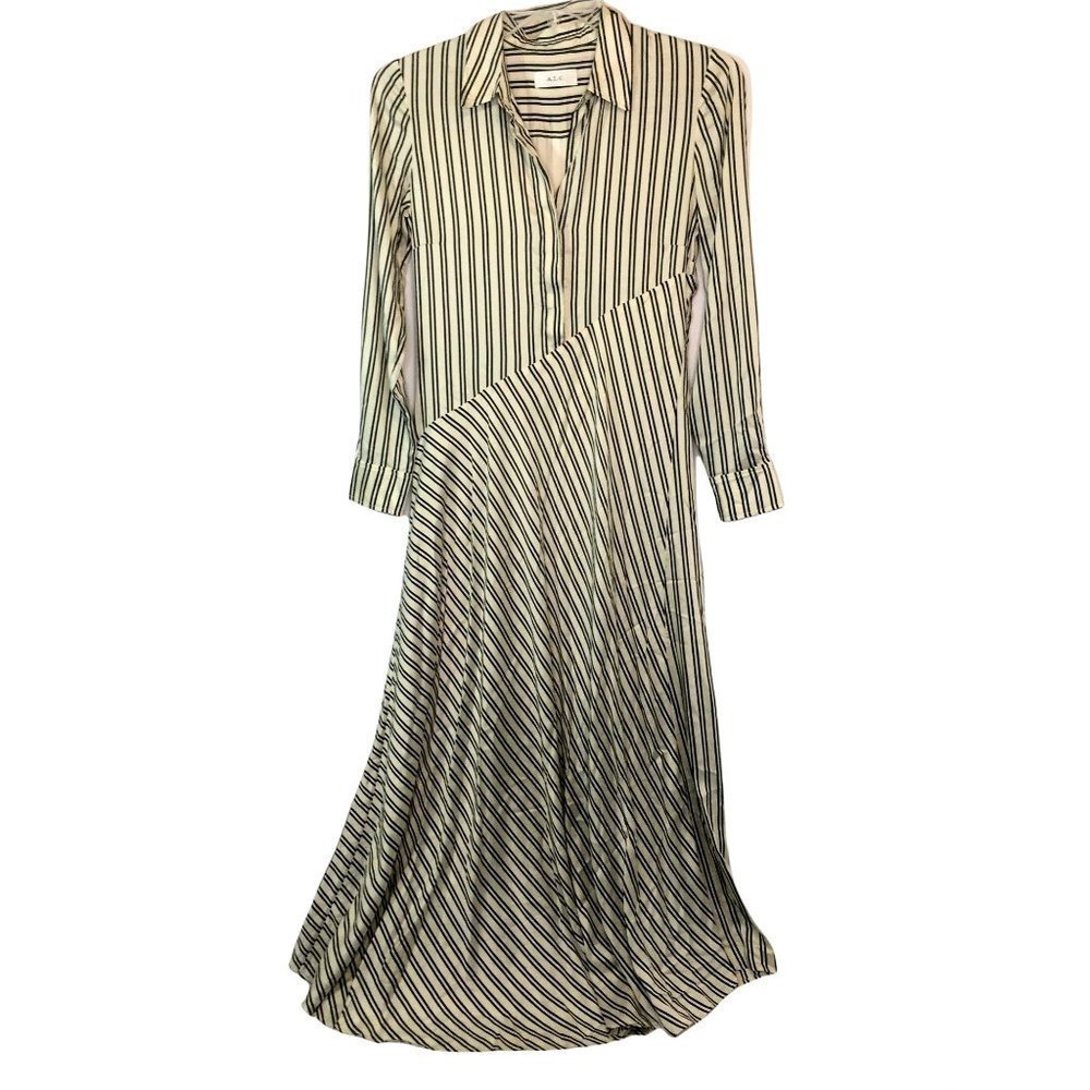A.L.C. Long Shirt Dress Medium Black and Ivory Sample Set A6D0130 USA Womens - Picture 5 of 11